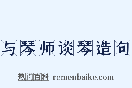 与琴师谈琴造句是什么意思的图片